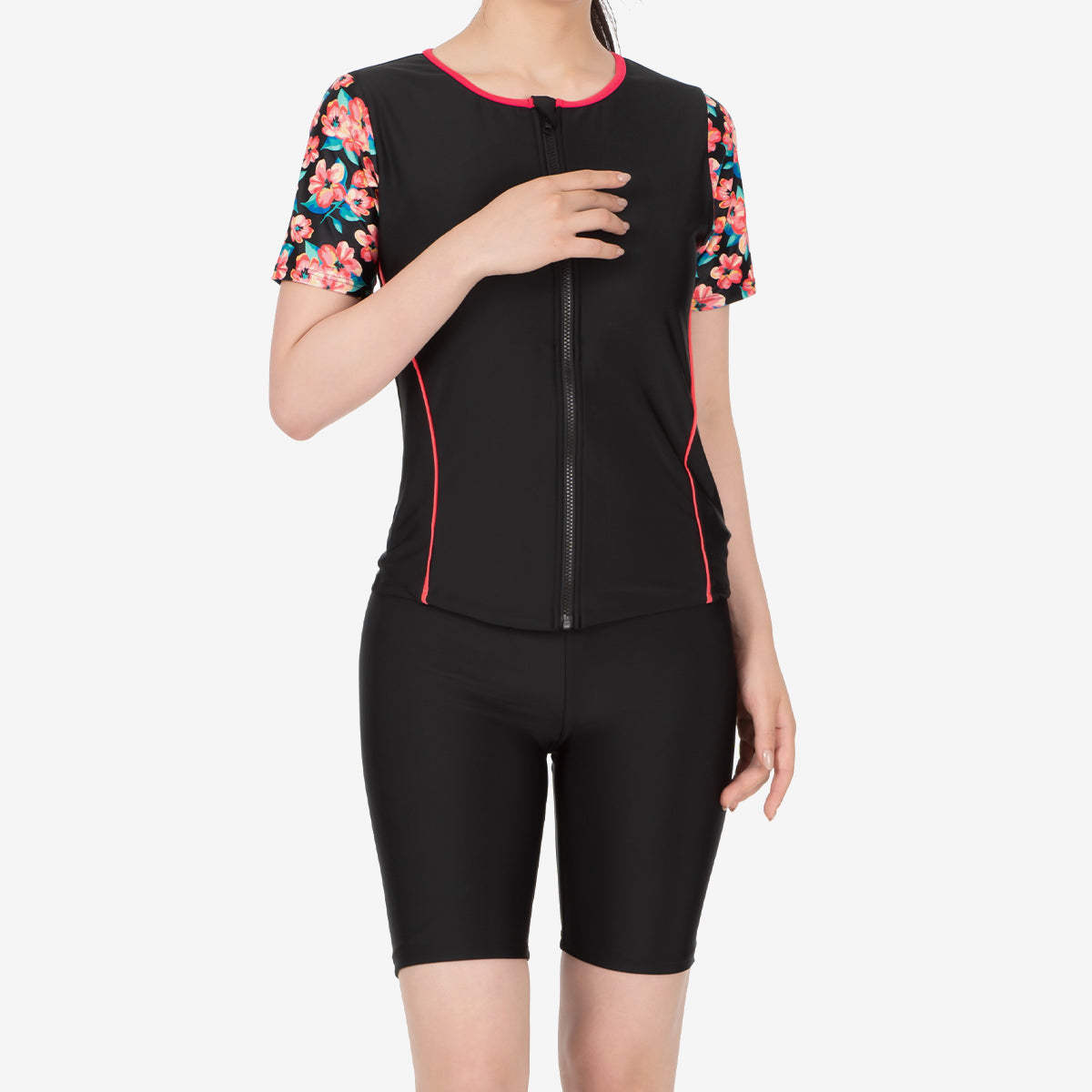 SPOXIA フィットネス水着 トロピカル(ピンクレッド)|カラダノミライ自然通販【公式】