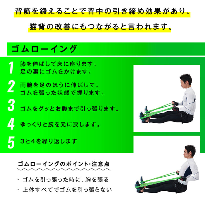 週末限定　トレーニング　各4枚セット トレーニングチューブ 強度別5本セット｜カラダノミライ自然通販【公式